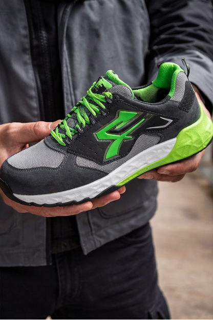 Scarpe U-Power "Bran" S1PS Da Lavoro Antinfortunistiche Verde/Nero/Grigio Comode