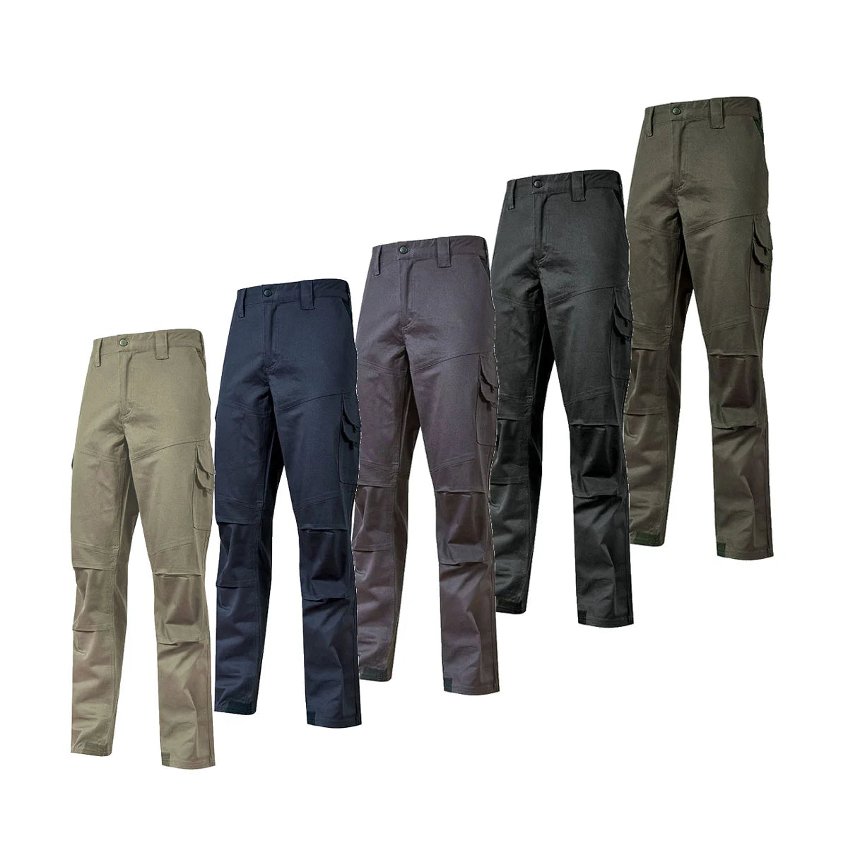 Pantalone Da Lavoro U-Power "Guapo" Blu/Verde Scuro/Nero