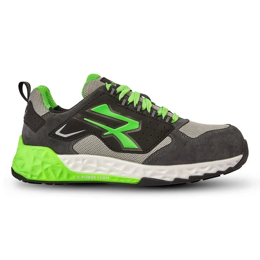 Scarpe U-Power "Bran" S1PS Da Lavoro Antinfortunistiche Verde/Nero/Grigio Comode